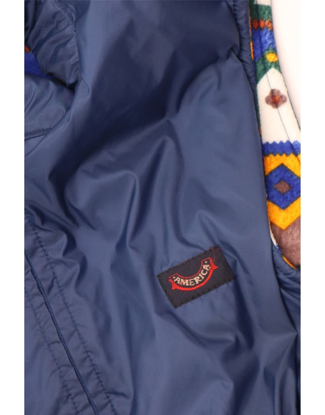 Colete masculino reversível VINTAGE UK 38 médio azul marinho poliamida