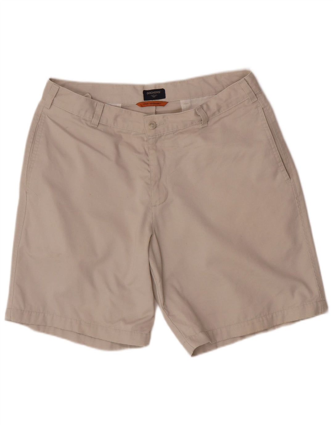 Dockers Mens Regular Fit Chino Shorts W34 Grande Algodão Bege