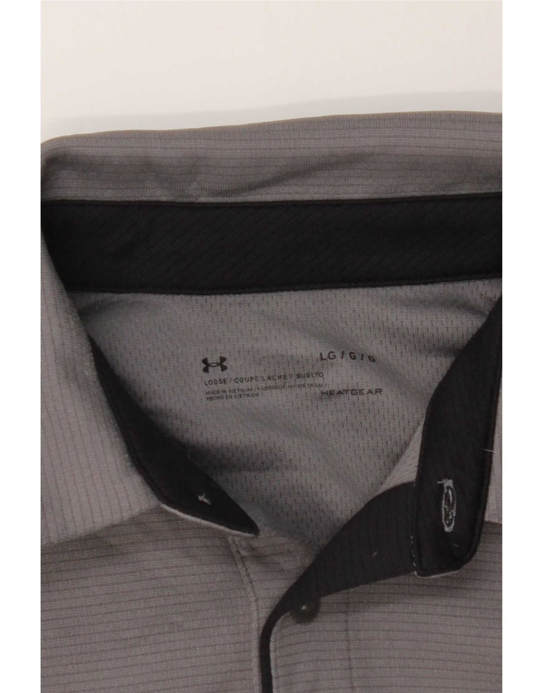 Camisa polo masculina Under Armour Heat Gear grande cinza