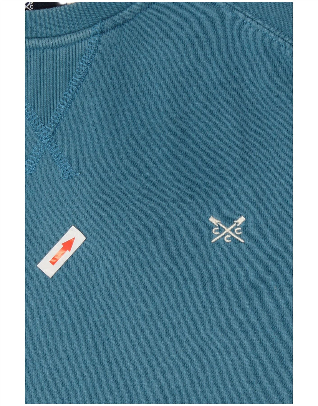 Crew Clothing moletom feminino Jumper UK 14 algodão azul médio