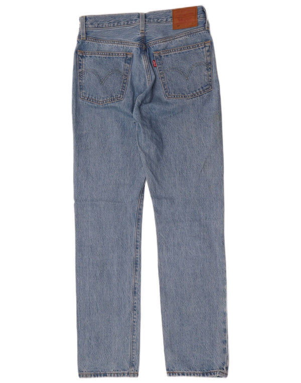Calça jeans feminina Levi's 501 Straight W25 L30 azul algodão