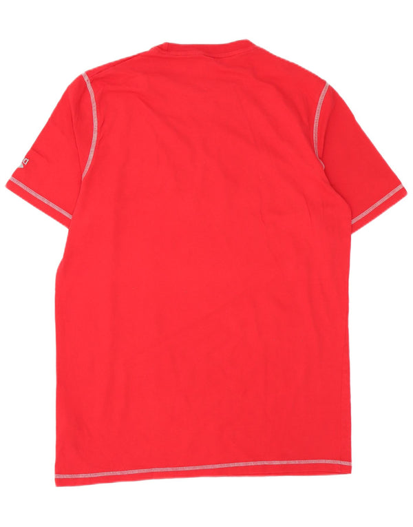 Arena Mens Graphic T-Shirt Top Grande Algodão Vermelho