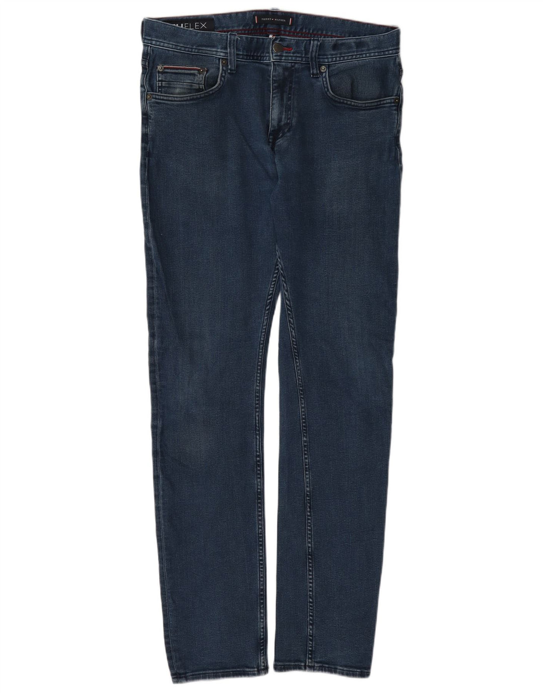 Tommy Hilfiger feminino Bleecker Slim Jeans W32 L34 Azul Algodão