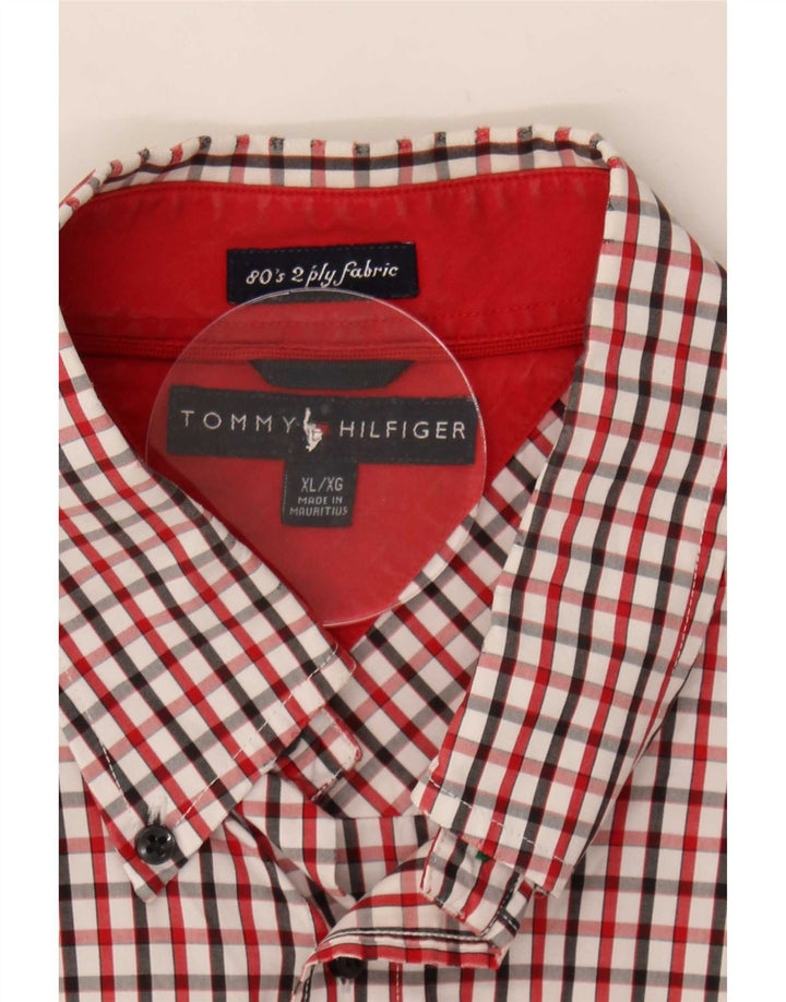 Camisa masculina Tommy Hilfiger XL vermelha xadrez