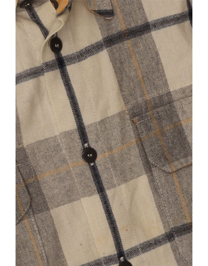 Camisa masculina de flanela Murphy & Nye pequena em acrílico xadrez multicolorido