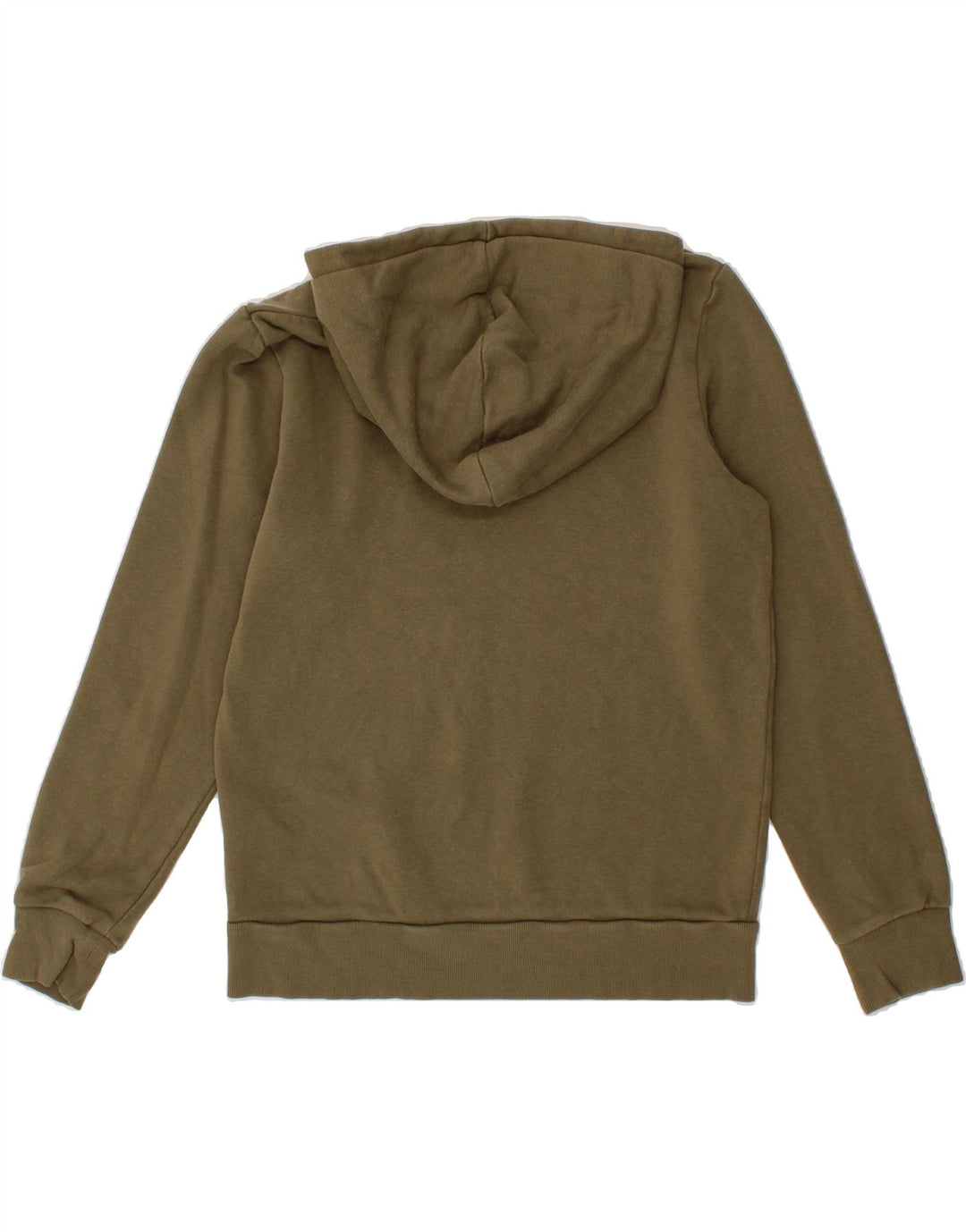 JACK & JONES Mens Graphic Hoodie Jumper Small Khaki Cotton Vintage Jack & Jones and Second-Hand Jack & Jones from Messina Hembry 