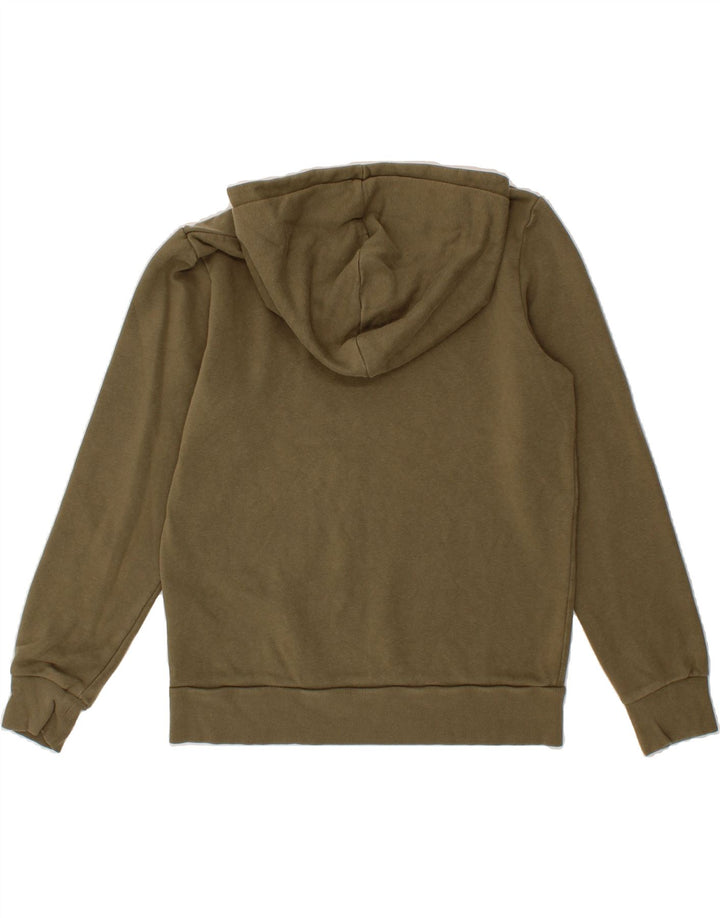 JACK & JONES Mens Graphic Hoodie Jumper Small Khaki Cotton Vintage Jack & Jones and Second-Hand Jack & Jones from Messina Hembry 