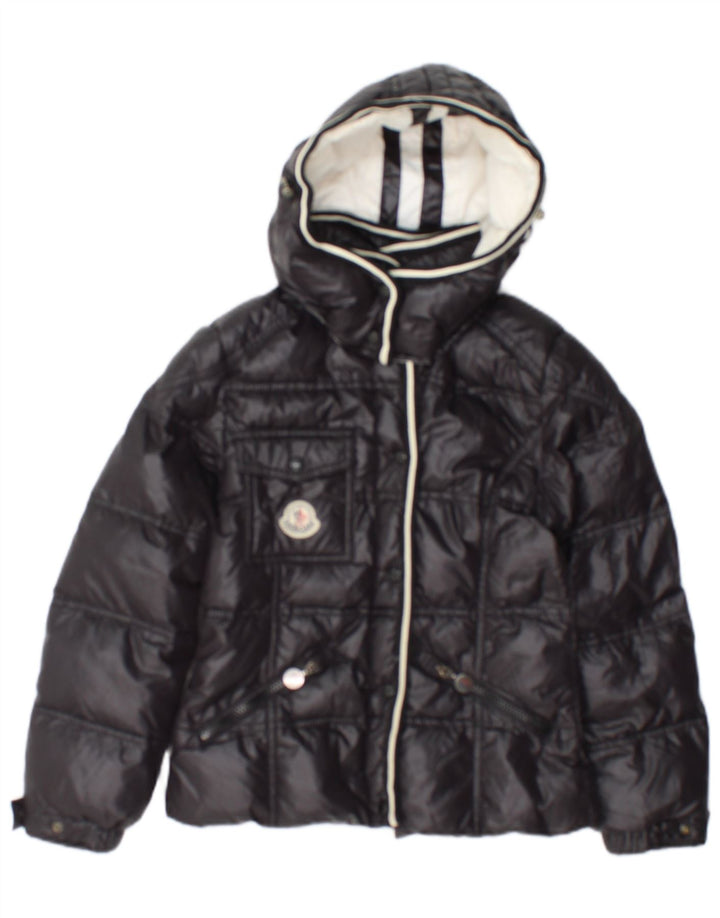 Moncler Jaqueta acolchoada com capuz para meninas 9-10 anos azul marinho poliamida
