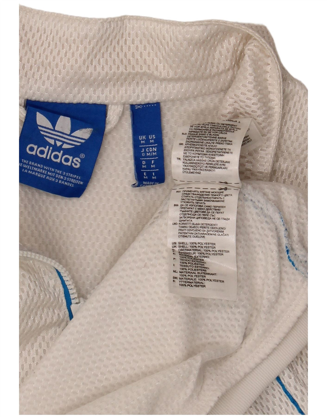 Jaqueta Adidas Mens Treino Top Médio Poliéster Branco