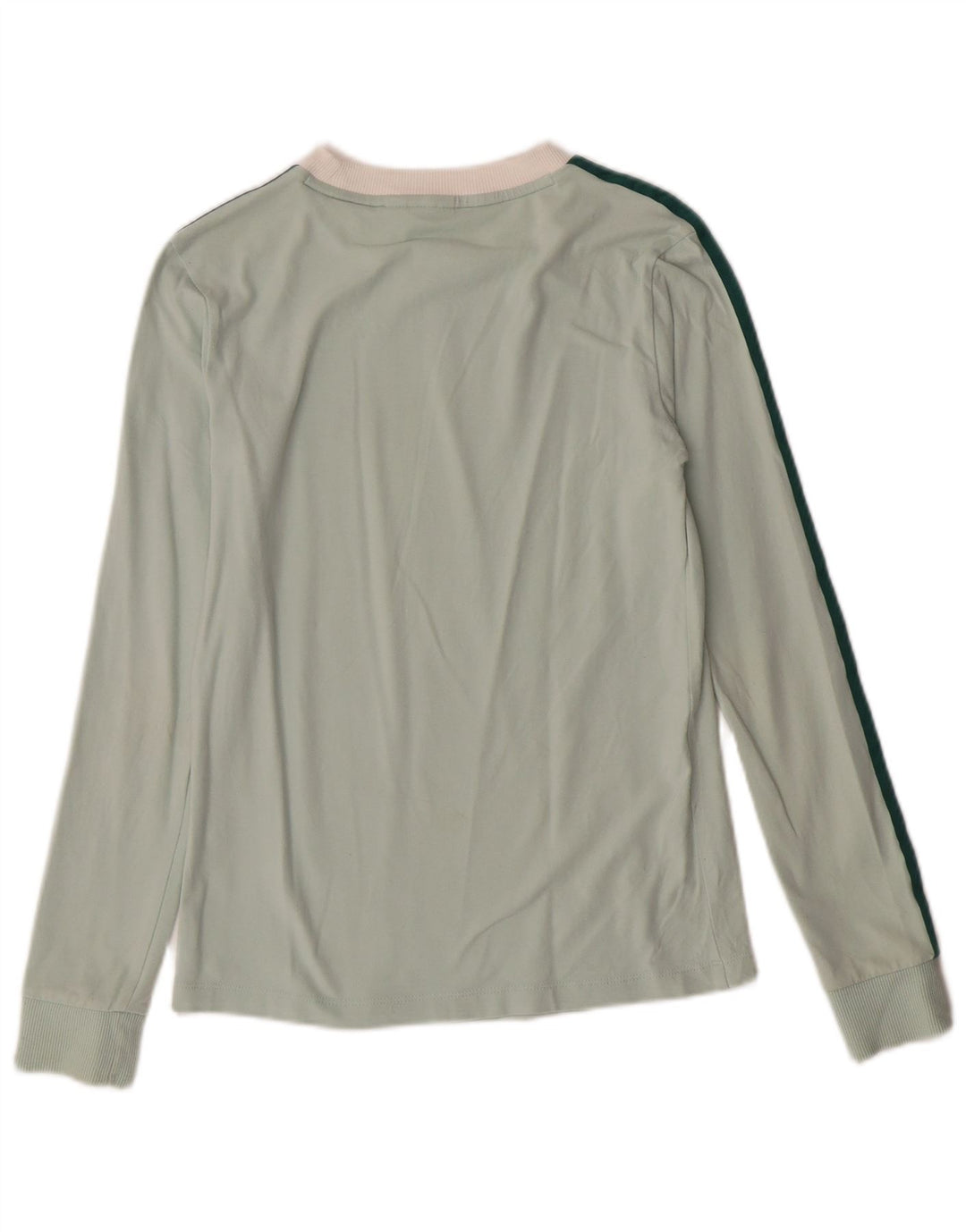 ADIDAS Womens Top Manga Longa UK 4 XS Verde