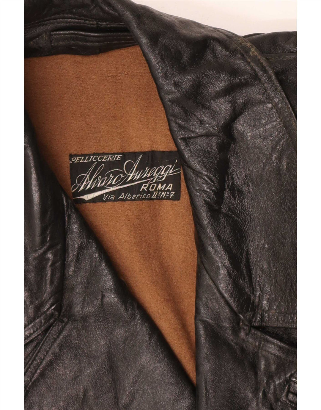 Casaco de couro masculino vintage UK 38 médio preto clássico