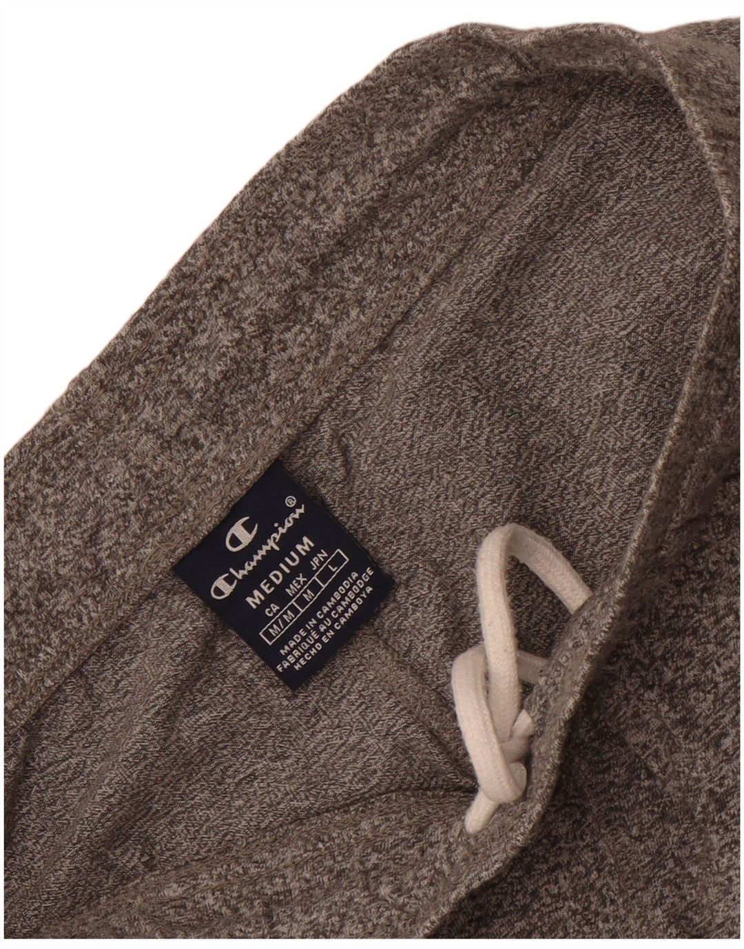 Shorts esportivos masculinos Champion médio cinza manchado