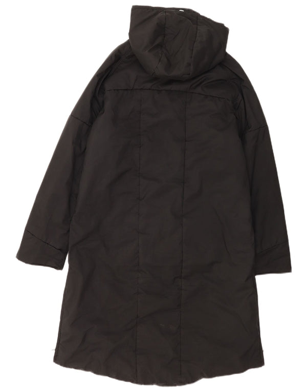 Casaco corta-vento feminino com capuz Adidas UK 16 grande poliéster preto