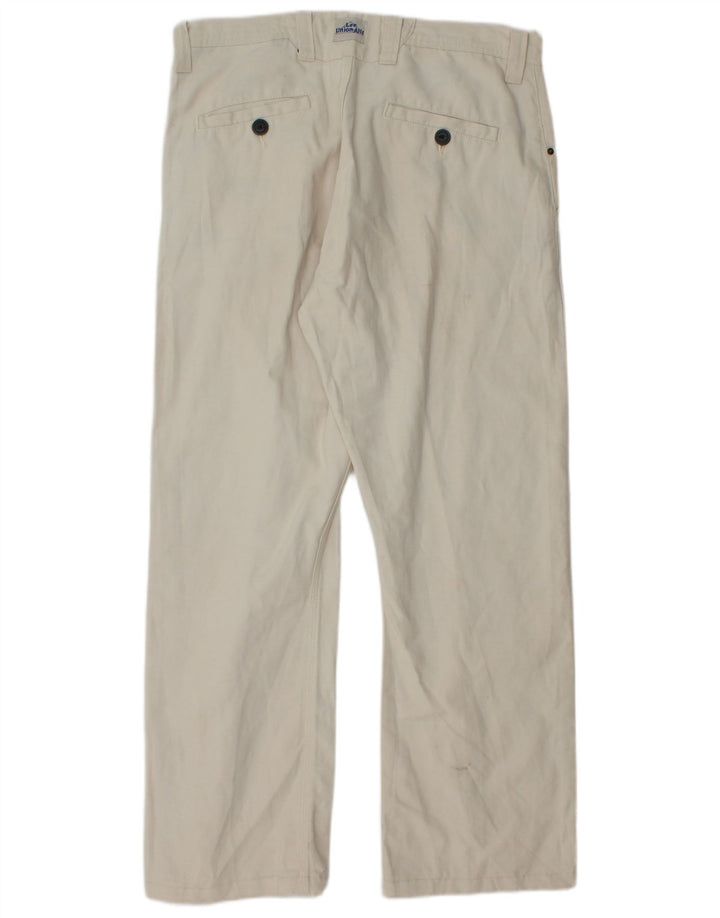 Calça chino reta masculina LEE W36 L30 branco