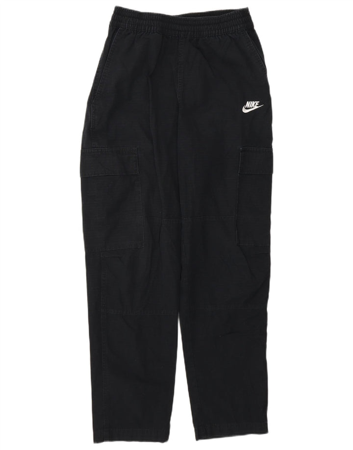 Calça cargo feminina NIKE reta UK 4 XS preta algodão