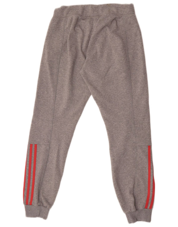 Calças de treino femininas Adidas Joggers UK 4/6 XS cinza algodão