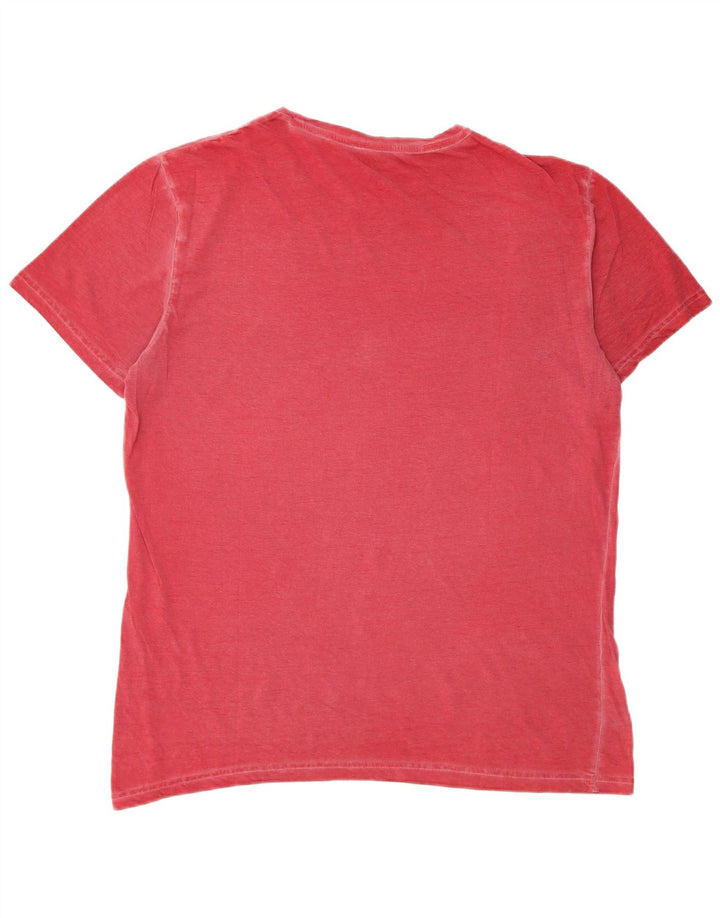 Camiseta gráfica masculina Gas Top grande vermelho
