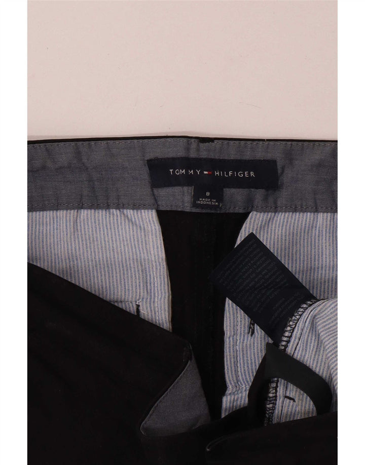 Shorts Chino feminino Tommy Hilfiger US 8 médio W32 algodão preto