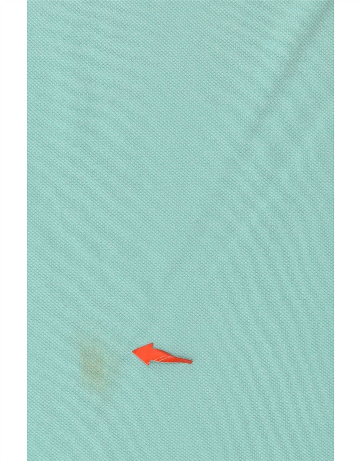 CREW CLOTHING Camisa polo masculina de algodão turquesa médio