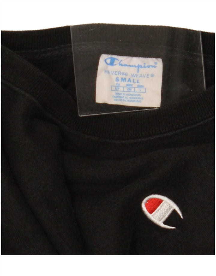 Jumper de moletom feminino Champion Reverse Weave Reino Unido 10 pequeno algodão preto