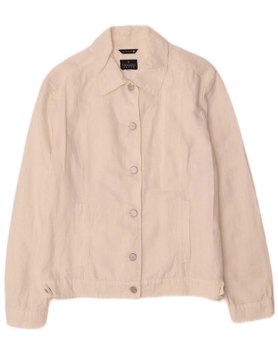 Jaqueta bomber feminina TRUSSARDI JEANS IT 44 médio off white algodão