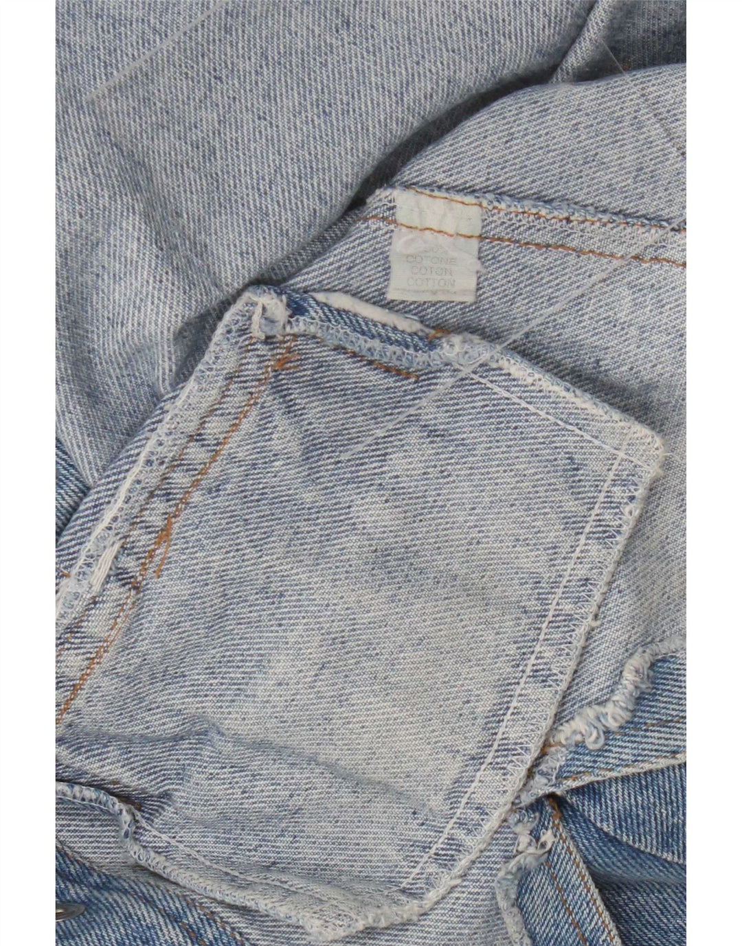 Jaqueta jeans militar feminina vintage IT 46 grande algodão azul