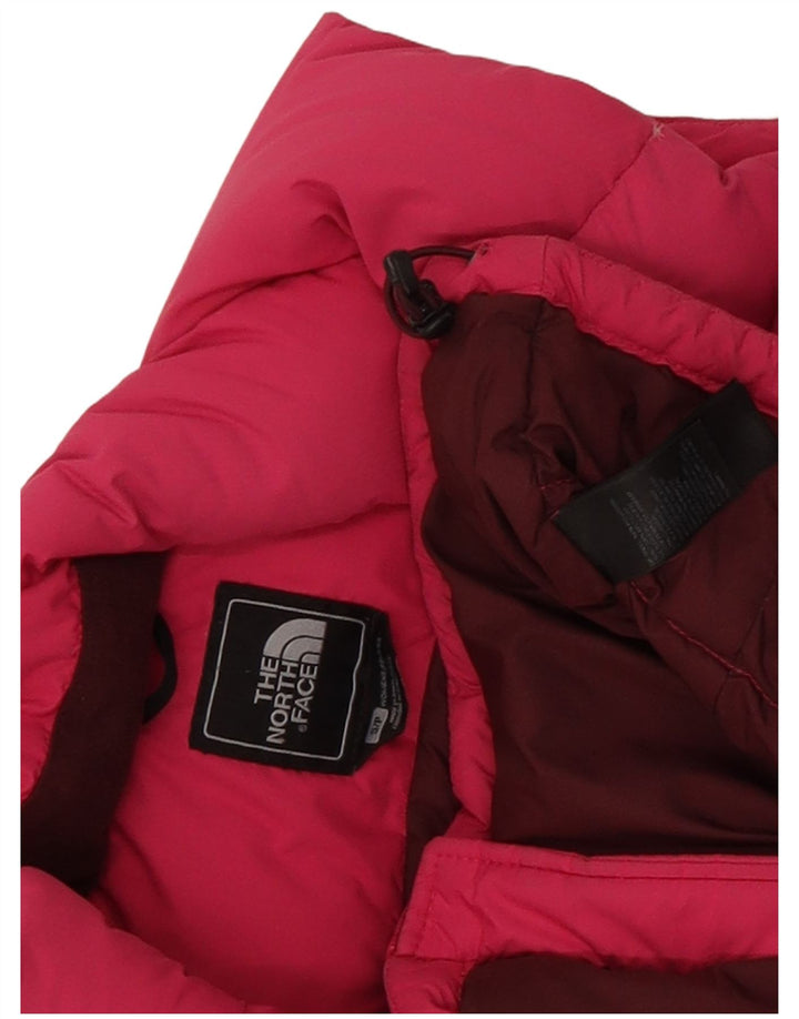 Colete acolchoado feminino The North Face UK 10 pequeno poliéster rosa