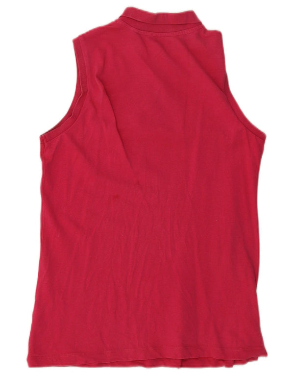 Camisa polo feminina sem mangas Lotto UK 12 rosa médio