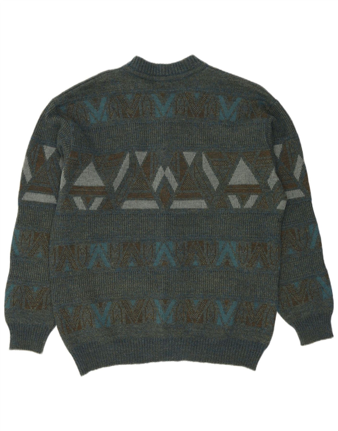 Suéter cardigã masculino DRALON médio multicolorido geométrico poliacrílico