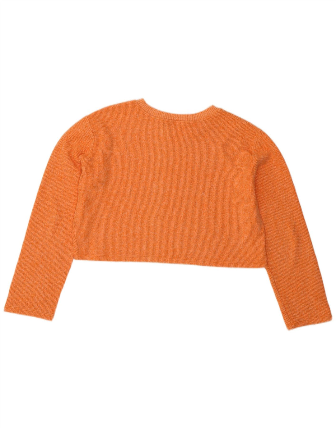 Zara Womens Crop Oversized Top Manga Longa Reino Unido 10 Pequeno Laranja