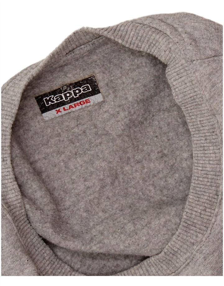 Kappa Crop Top Feminino Manga Longa UK 18 XL Cinza