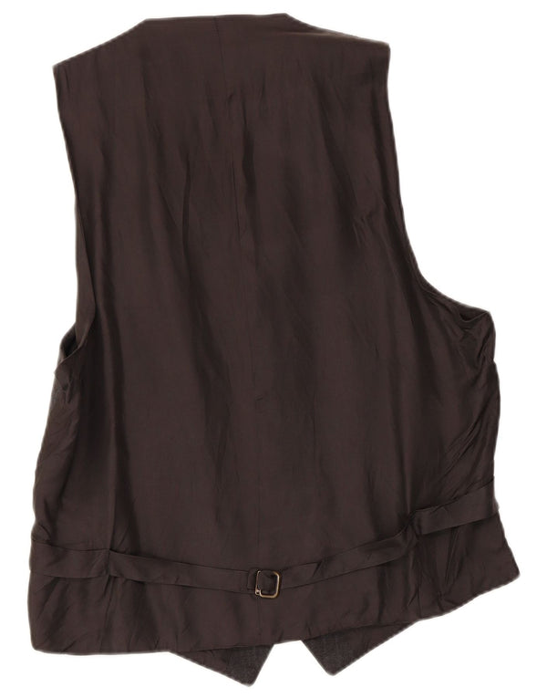 Colete masculino vintage IT 52 grande listra cinza