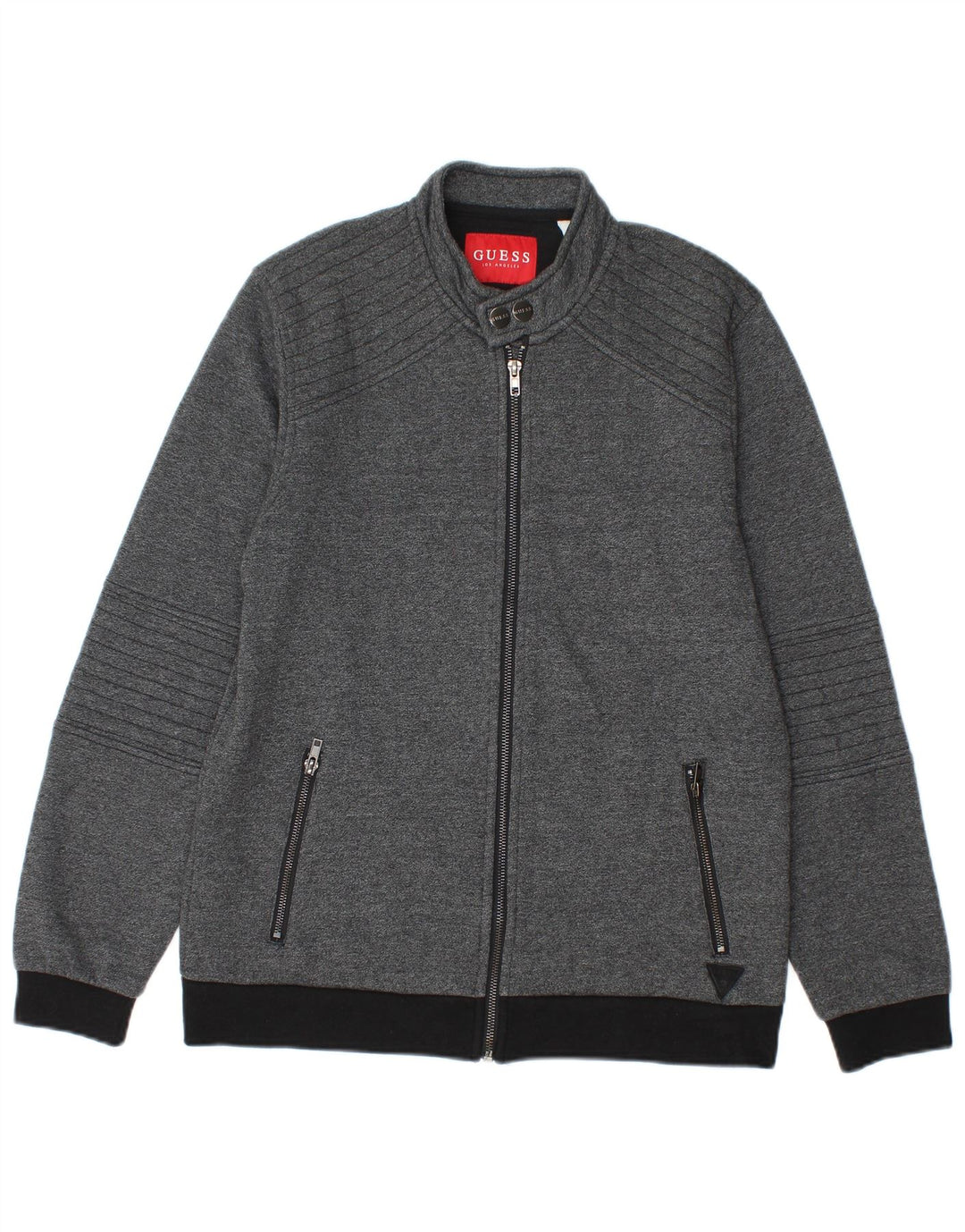 Jaqueta bomber masculina Guess UK 34 XS cinza colorblock algodão