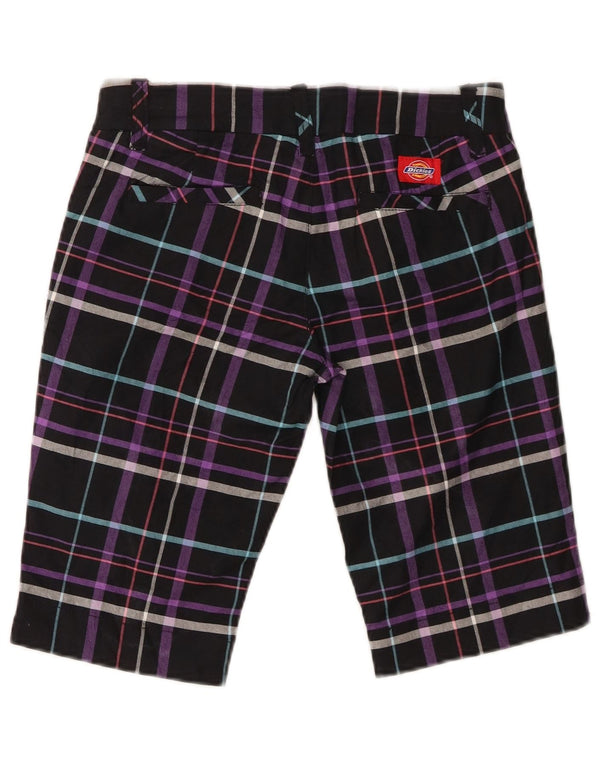 Bermuda feminina Dickies Chino US 3 XS W28 algodão xadrez preto