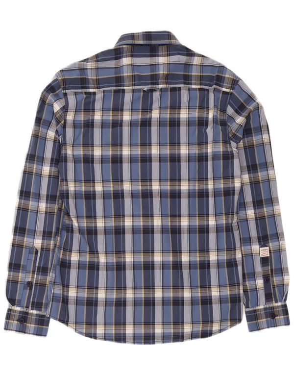 Camisa masculina Jack & Jones XL azul xadrez algodão
