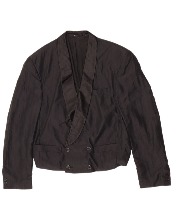 Jaqueta blazer masculina Studio Coletti com peito duplo Reino Unido 38 médio preto