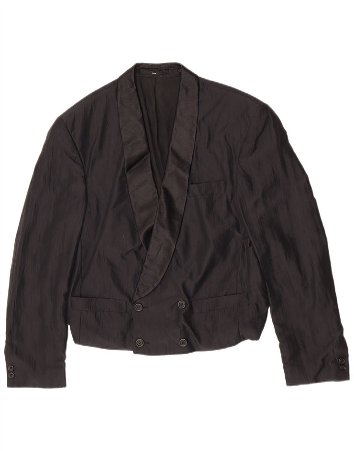 Jaqueta blazer masculina Studio Coletti com peito duplo Reino Unido 38 médio preto