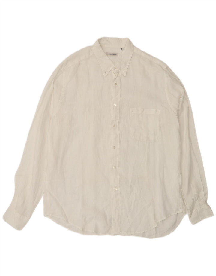 Camisa masculina Alberto Aspesi tamanho 42 16 1/2 grande branca