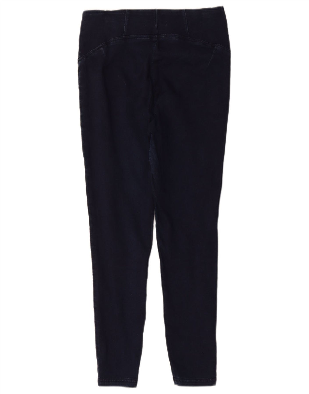 Calças cortadas femininas Marks & Spencer UK 12 médio W28 L24 azul marinho
