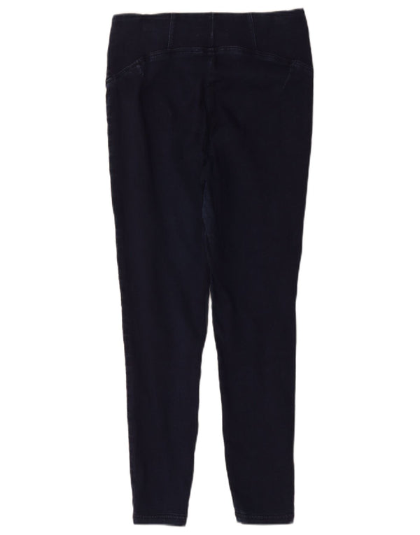 Calças cortadas femininas Marks & Spencer UK 12 médio W28 L24 azul marinho