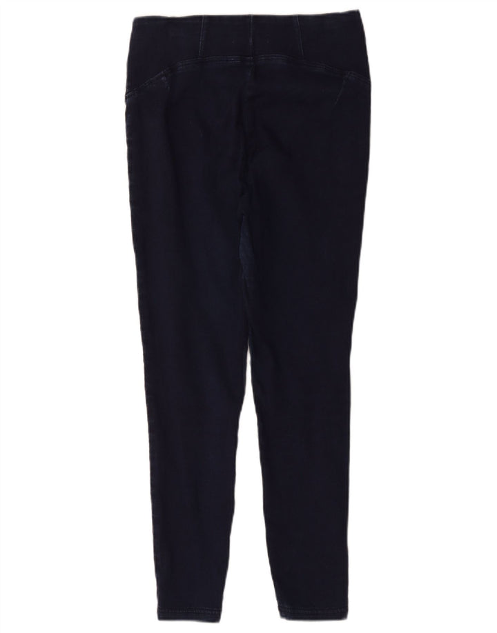 Calças cortadas femininas Marks & Spencer UK 12 médio W28 L24 azul marinho