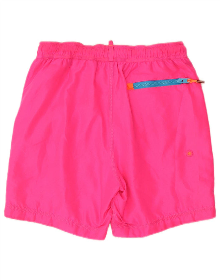 Shorts de natação femininos SUPERDRY UK 10 poliéster rosa pequeno