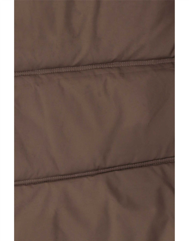 Colete acolchoado feminino Adidas UK 14 grande poliéster cinza