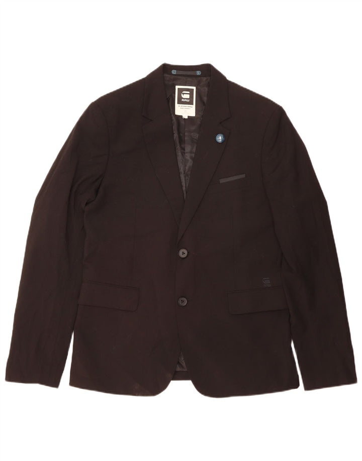 Jaqueta blazer masculina G-Star com 2 botões IT 52 XL poliéster preto