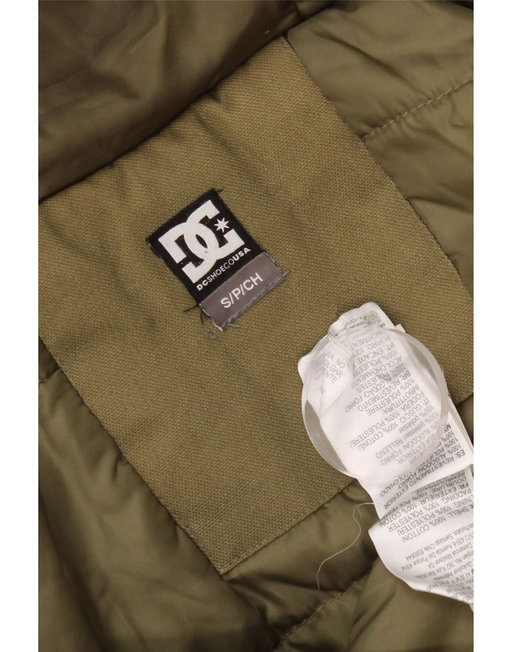 Jaqueta Parka masculina com capuz DC Reino Unido 36 algodão cáqui pequeno