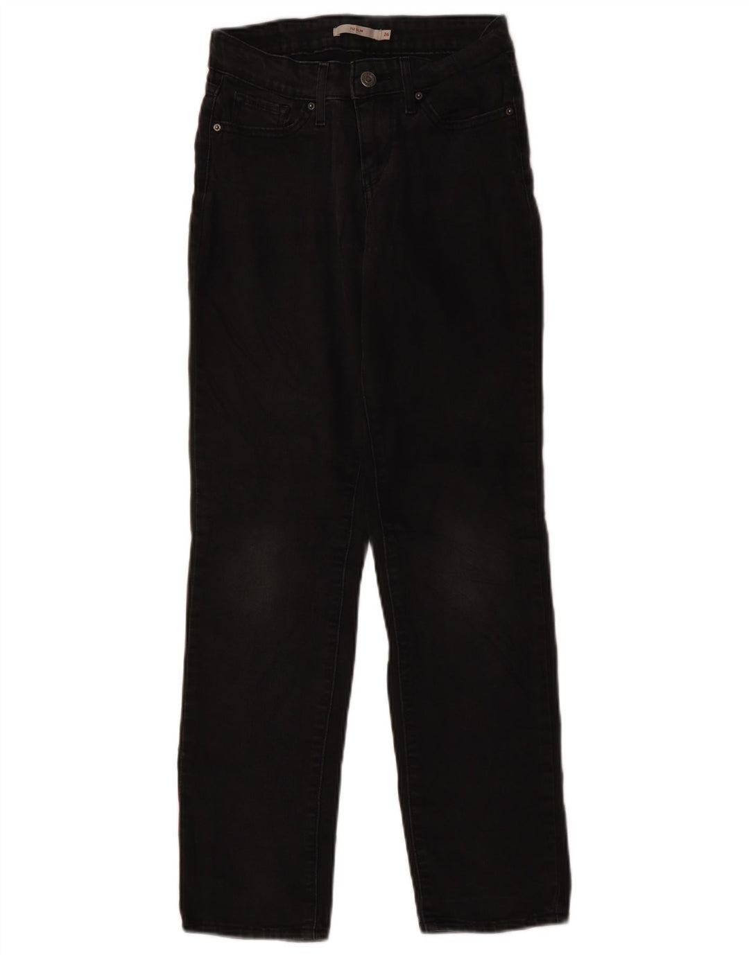 Calça jeans feminina Levi's 712 Slim W26 L29 algodão preto
