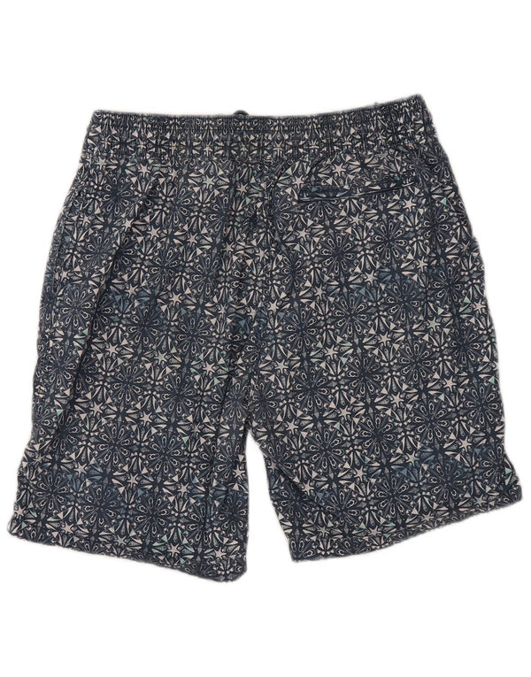 Shorts de natação masculino Fat Face, algodão geométrico azul marinho médio