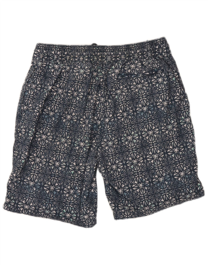 Shorts de natação masculino Fat Face, algodão geométrico azul marinho médio