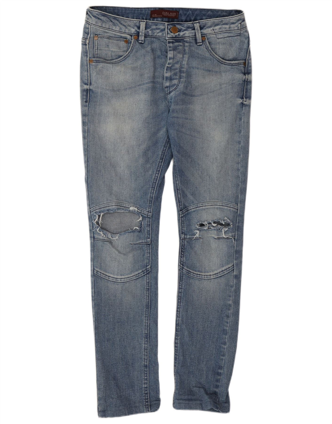 Zara Jeans Skinny Masculino EU 40 Médio W31 L28 Azul