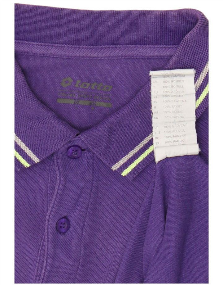 Camisa polo masculina Lotto algodão roxo médio